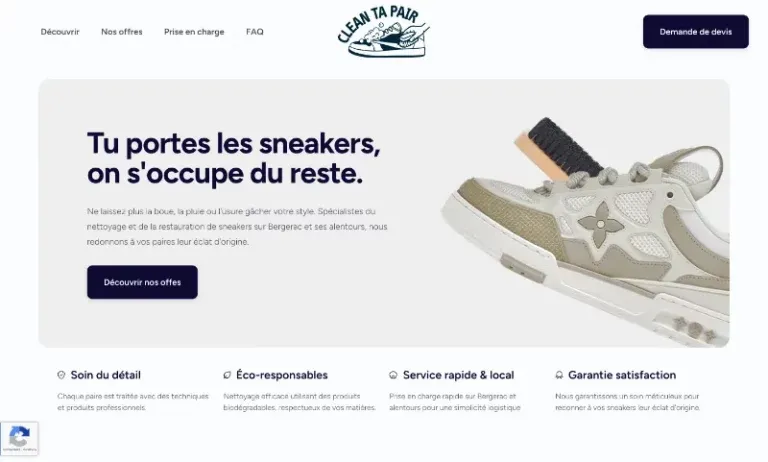Réalisation BrandID - CleanTaPair24 landing page